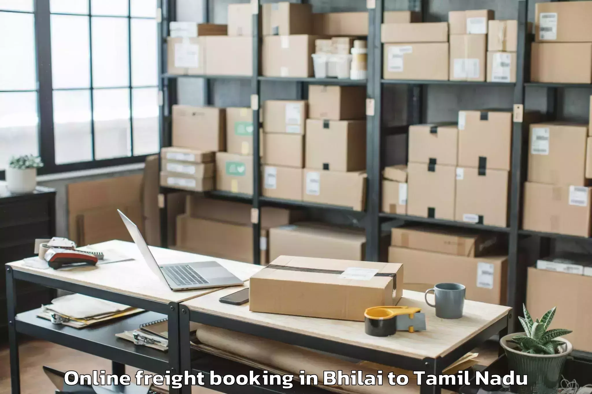 Leading Bhilai to Ettaiyapuram Online Freight Booking Provider